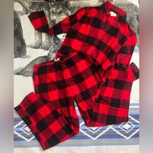 Women’s Love By GAP Red Plaid Pajama Set Size S